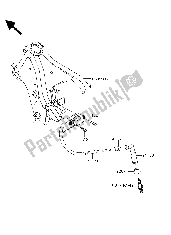 Alle onderdelen voor de Ontbrandingssysteem van de Kawasaki KLX 250 2009