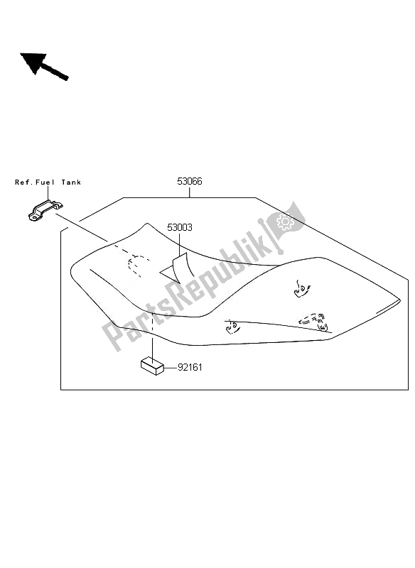 Tutte le parti per il Posto A Sedere del Kawasaki ER 6N 650 2010