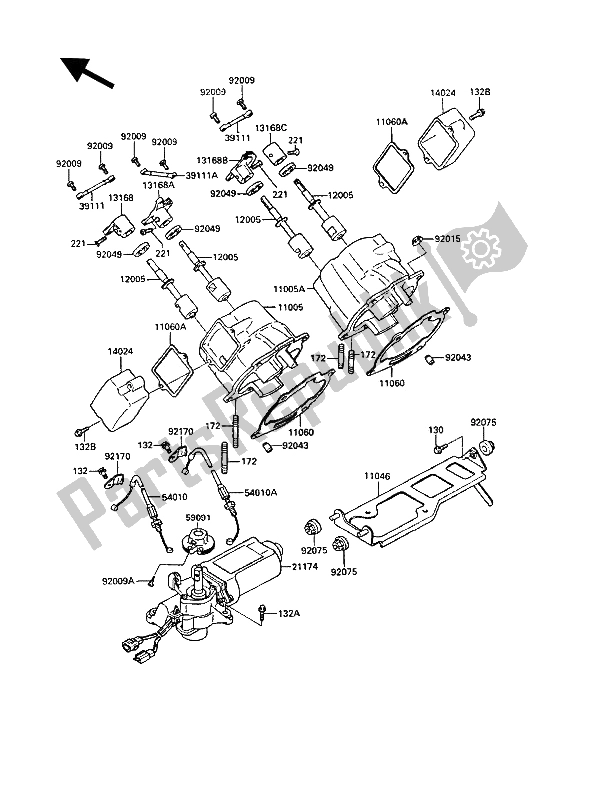 Todas las partes para Cilindro de Kawasaki KR 1 250 1991