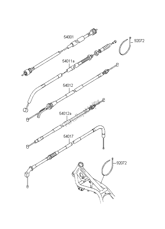 All parts for the Cables of the Kawasaki EL 252 1999