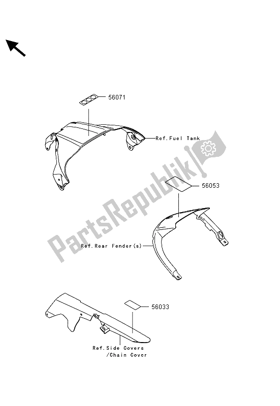 All parts for the Labels of the Kawasaki Ninja ZX 10R ABS 1000 2013