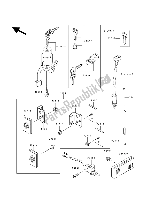 Todas las partes para Switch De Ignición de Kawasaki KLX 250 1993