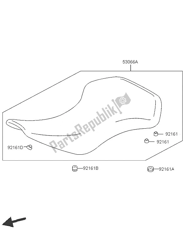 Alle onderdelen voor de Stoel van de Kawasaki KFX 400 2005