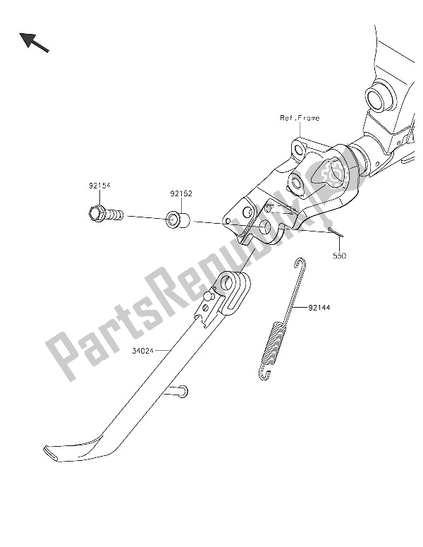 All parts for the Stand(s) of the Kawasaki Vulcan S ABS 650 2016