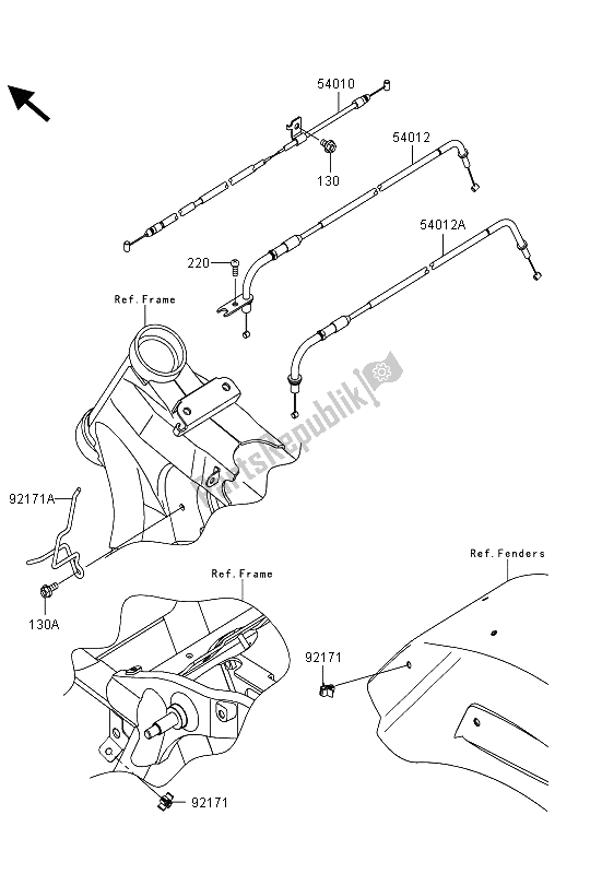 All parts for the Cables of the Kawasaki VN 1700 Classic ABS 2013