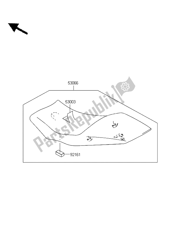 All parts for the Seat of the Kawasaki ER 6F ABS 650 2009