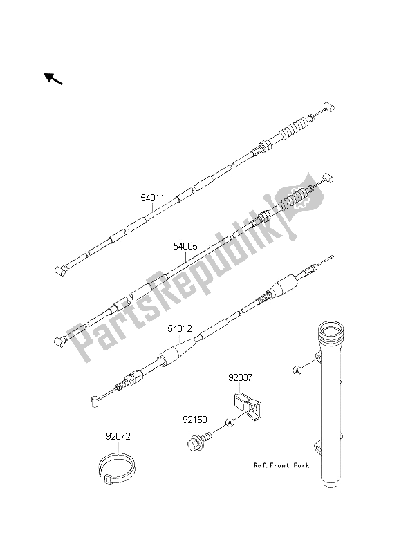 Todas las partes para Cables de Kawasaki KX 60 2000