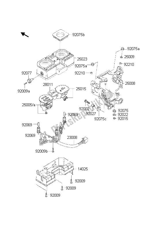 All parts for the Meter of the Kawasaki KMX 125 2002