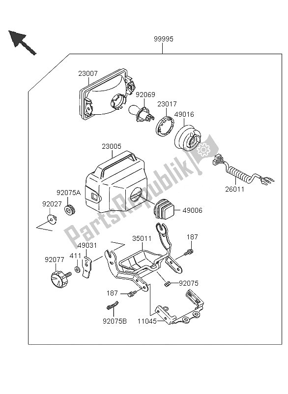 All parts for the Optional Parts of the Kawasaki KLF 300 4X4 2005