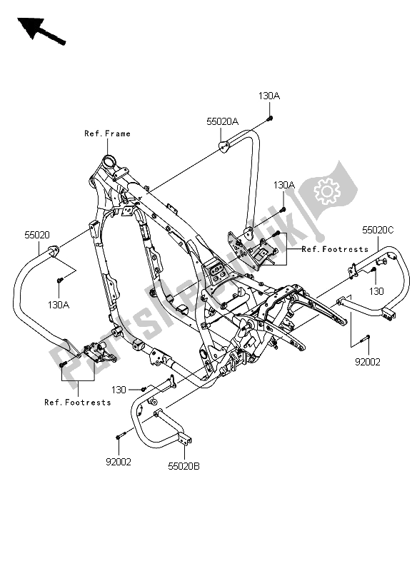 Toutes les pièces pour le Garde du Kawasaki VN 1700 Classic Tourer 2009