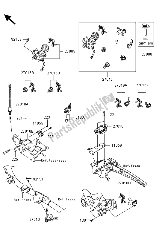 Toutes les pièces pour le Interrupteur D'allumage du Kawasaki VN 1700 Voyager Custom ABS 2013