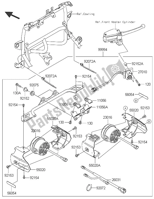 All parts for the Accessory (fog Lamp) of the Kawasaki Versys 650 ABS 2016