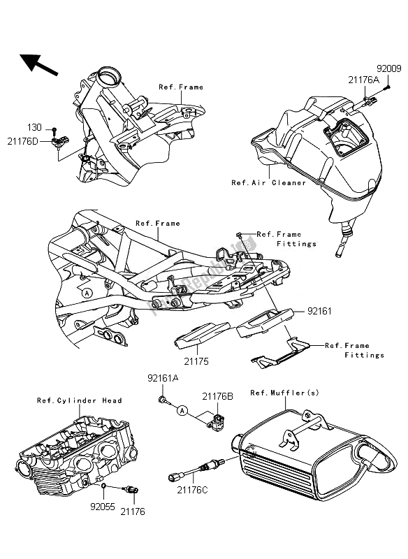 Todas las partes para Inyección De Combustible de Kawasaki ER 6F 650 2010