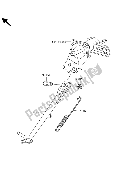 All parts for the Stand(s) of the Kawasaki ER 6N 650 2013