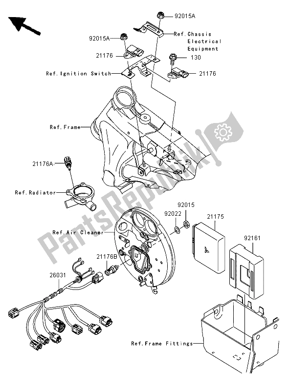 All parts for the Fuel Injection of the Kawasaki VN 1600 Classic 2006