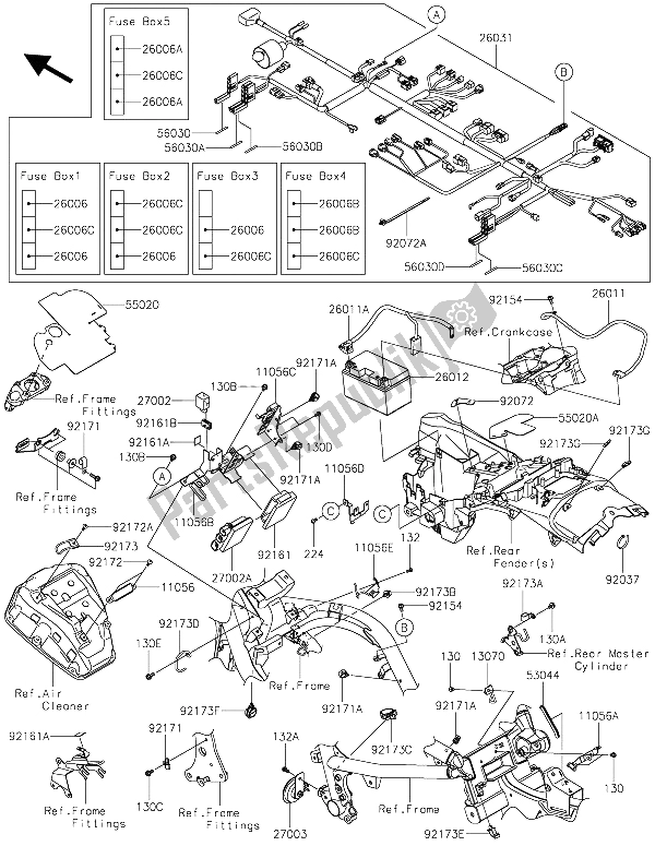 Wszystkie części do Wyposa? Enie Elektryczne Podwozia Kawasaki Vulcan S ABS 650 2015