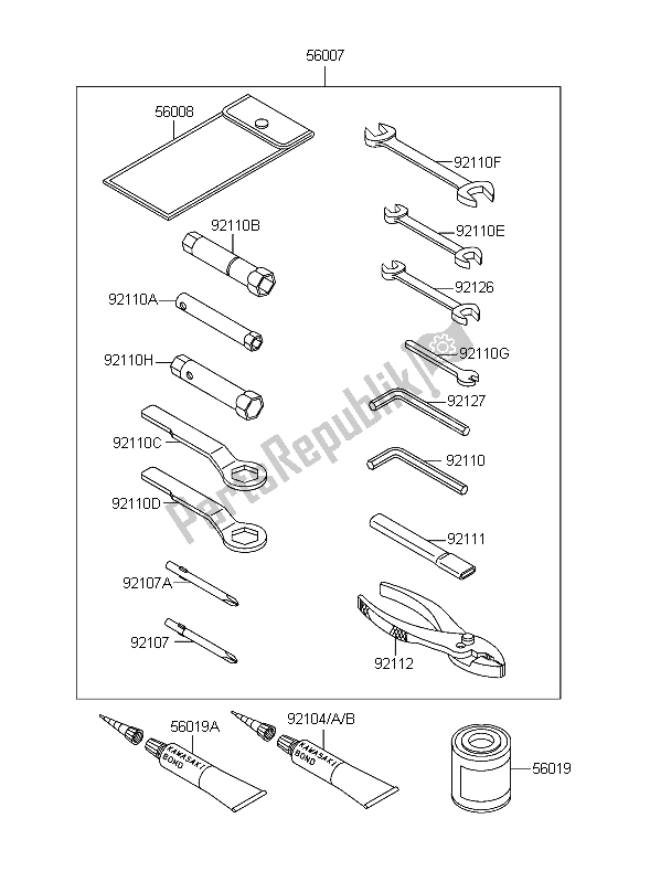 Todas las partes para Herramientas De Propietarios de Kawasaki ZZR 600 2006