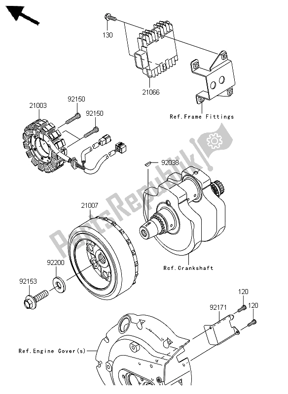 All parts for the Generator of the Kawasaki VN 900 Custom 2012