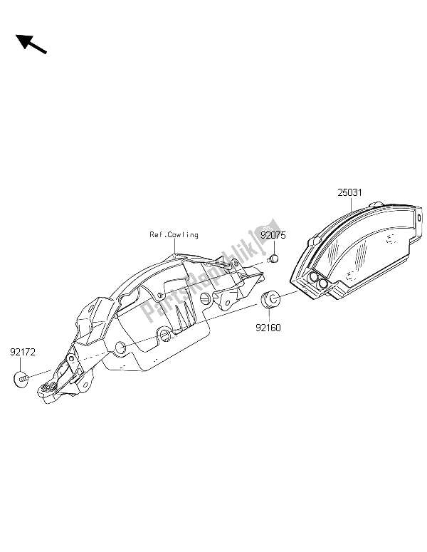 All parts for the Meter(s) of the Kawasaki Ninja ZX 10R 1000 2015