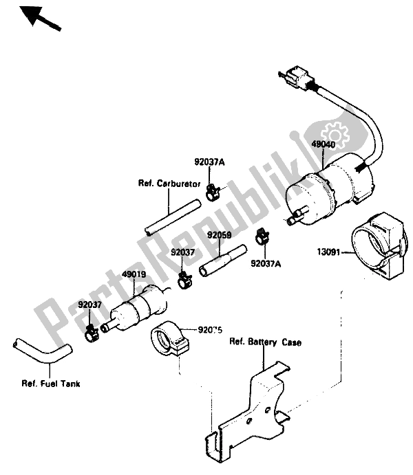 Todas las partes para Bomba De Combustible de Kawasaki ZX 10 1000 1990