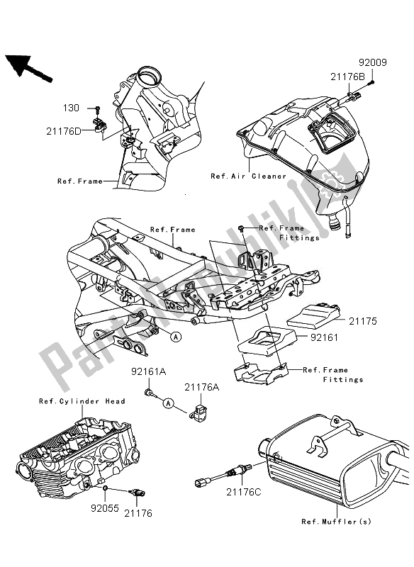 Todas las partes para Inyección De Combustible de Kawasaki Versys 650 2011