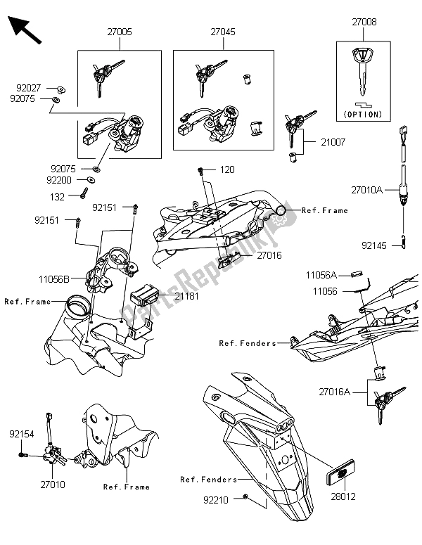 Todas las partes para Switch De Ignición de Kawasaki Z 800 CDS 2013