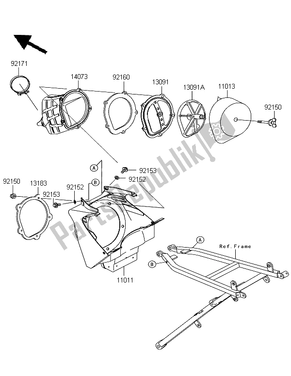 Todas las partes para Filtro De Aire de Kawasaki KX 125 2008