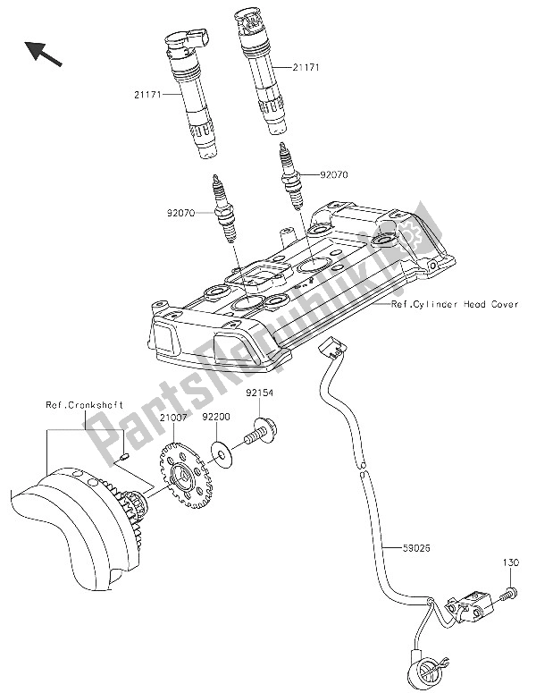 All parts for the Ignition System of the Kawasaki Vulcan S 650 2016