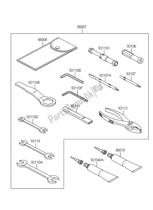 Tutte le parti per il Strumenti Proprietari del Kawasaki Ninja ZX 6R 600 2007