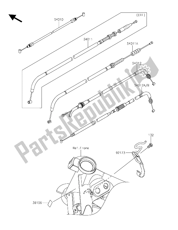 All parts for the Cables of the Kawasaki Z 250 SL 2015