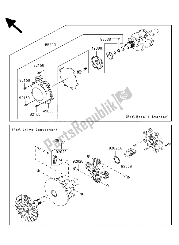 Tutte le parti per il Parti Opzionali del Kawasaki KVF 650 4X4 2013