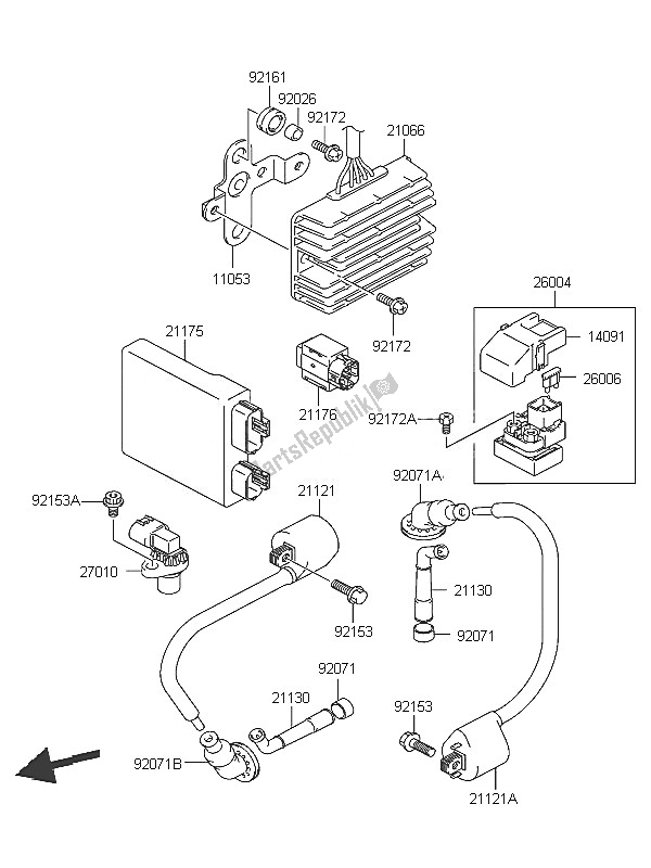 Todas las partes para Sistema De Encendido de Kawasaki KLV 1000 2005