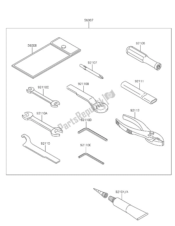 All parts for the Owners Tools of the Kawasaki Z 300 ABS 2016