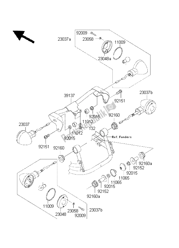 Tutte le parti per il Indicatori Di Direzione del Kawasaki VN 800 Drifter 2001