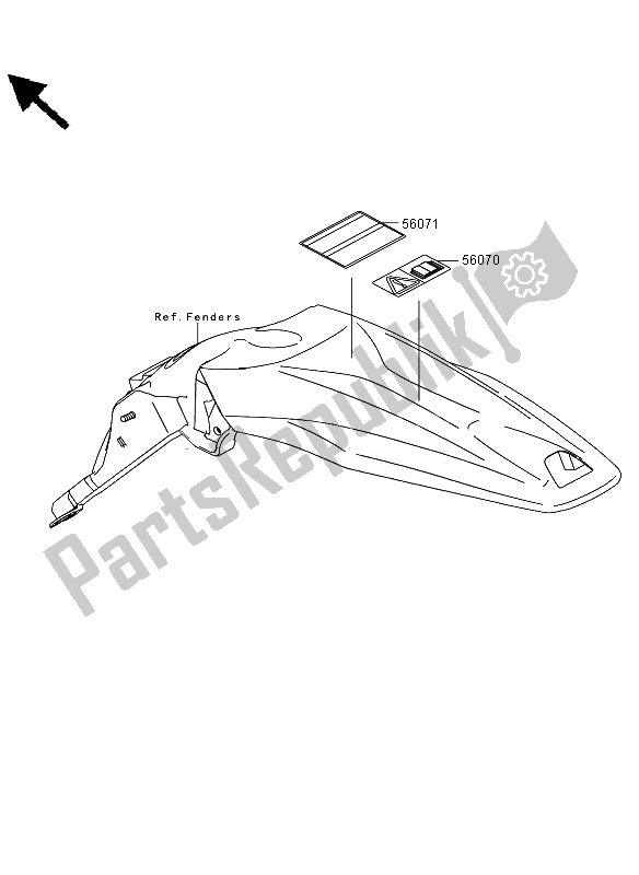 All parts for the Labels of the Kawasaki KLX 450R 2011