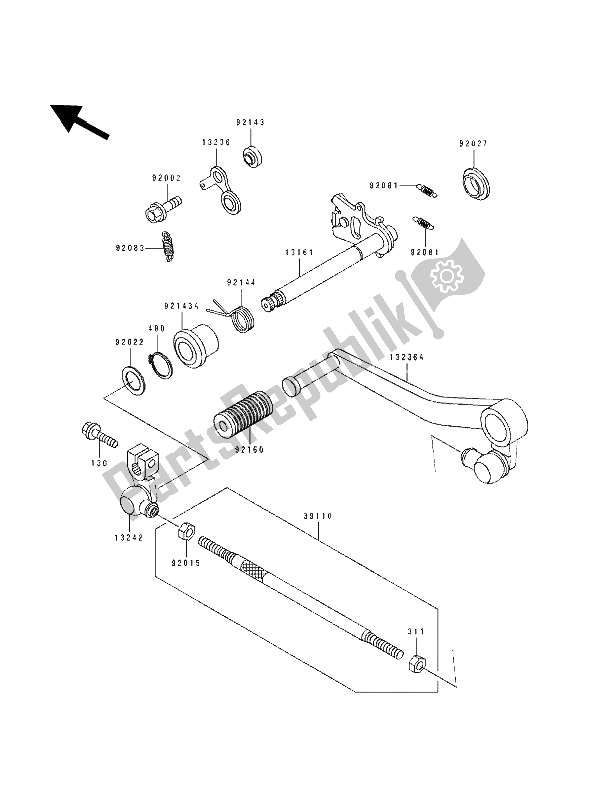 Todas las partes para Mecanismo De Cambio De Marcha de Kawasaki ZXR 750 1992