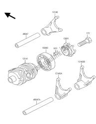 tambour de changement de vitesse et fourchette de changement de vitesse