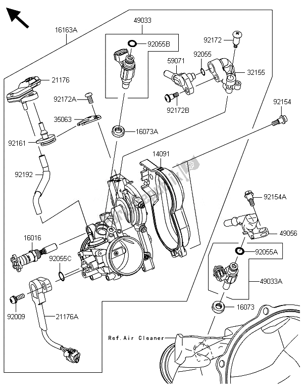 Todas las partes para Acelerador de Kawasaki KX 250F 2014