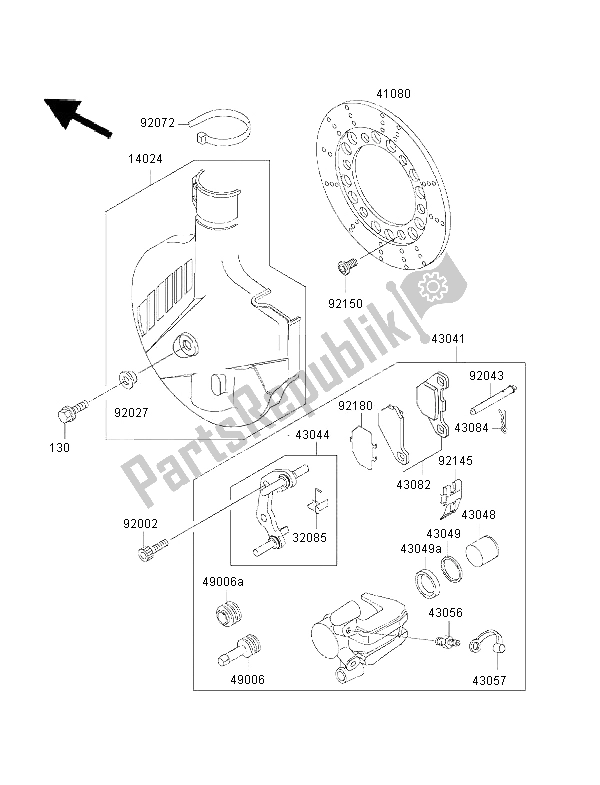 Todas las partes para Freno Frontal de Kawasaki KMX 125 2001