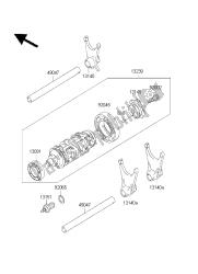 tambour de changement de vitesse et fourchette de changement de vitesse