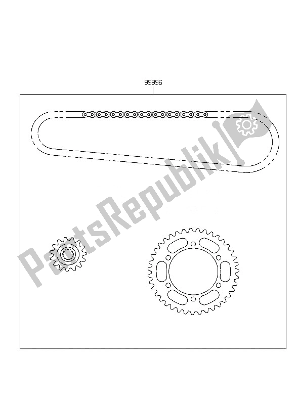 Todas as partes de Kit De Corrente do Kawasaki ER 5 500 2005