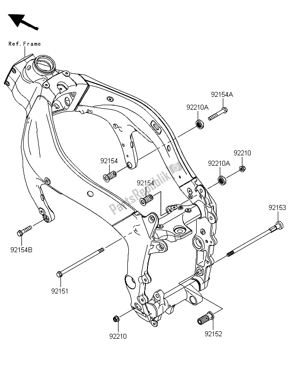 Wszystkie części do Mocowanie Silnika Kawasaki Ninja ZX 6R 600 2014