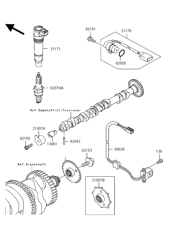 All parts for the Ignition System of the Kawasaki Ninja ZX 12R 1200 2002