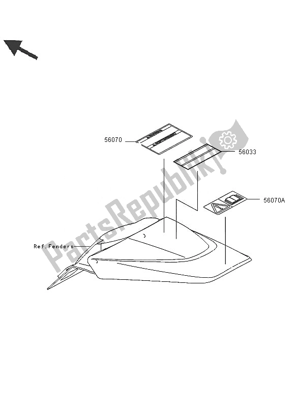 Todas las partes para Etiquetas de Kawasaki KLX 110 2005