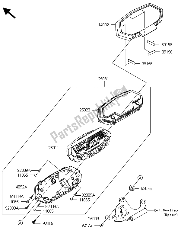 Tutte le parti per il Meter (s) del Kawasaki Z 1000 ABS 2013