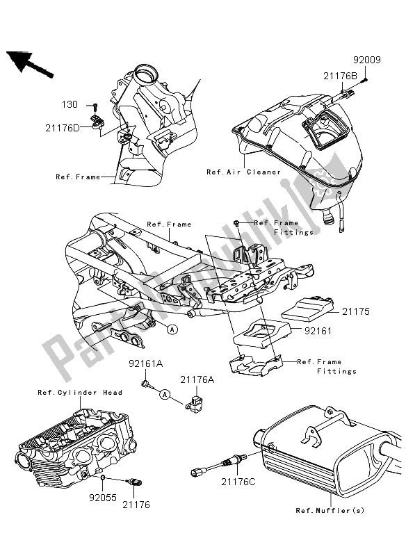 All parts for the Fuel Injection of the Kawasaki Versys ABS 650 2012