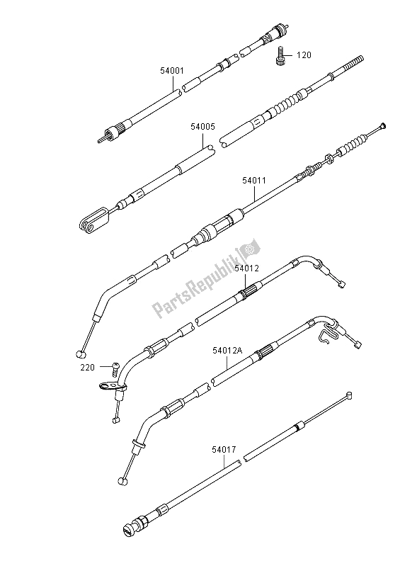 Todas las partes para Cables de Kawasaki VN 800 Classic 2006