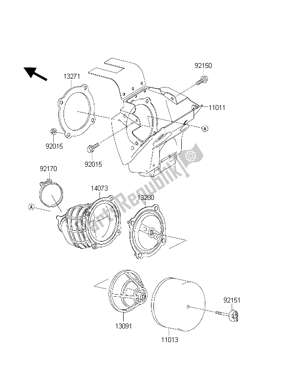 Todas las partes para Filtro De Aire de Kawasaki KX 65 2000