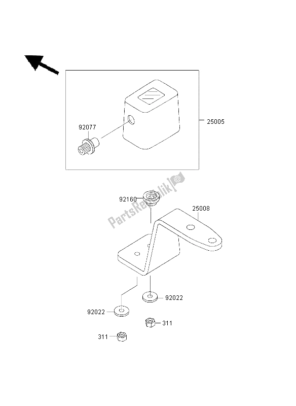 All parts for the Meter of the Kawasaki KDX 200 2003