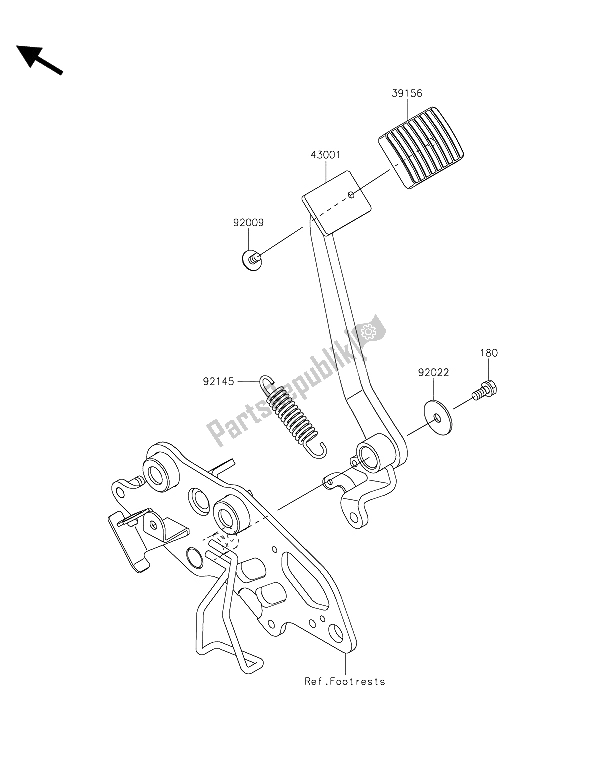 Todas las partes para Pedal De Freno de Kawasaki Vulcan S 650 2015